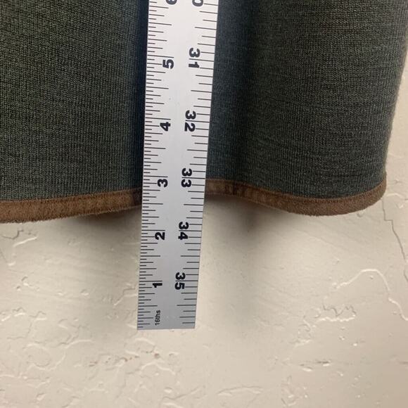 Soft Surroundings Cardigan Sweater Medium Green Long Sleeve Open Front - Picture 2 of 6